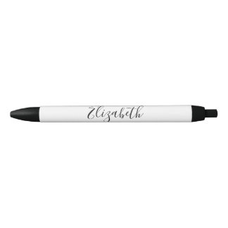 Stylo Noir Nom en élégant texte blanc et noir