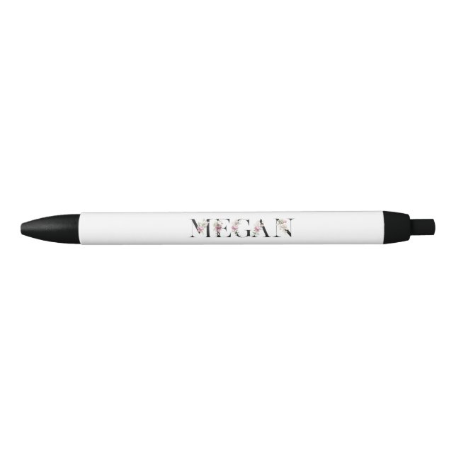 Stylo Noir Nom Megan (Devant)