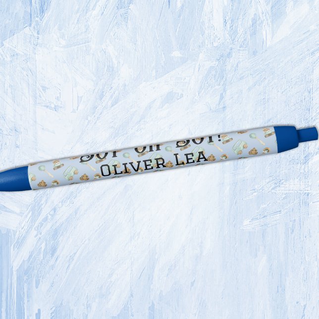 Stylo Noir Nom, Oh mon garçon, Cadeaux de Baby Shower Encre N (Créateur téléchargé)