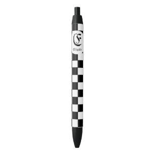 Stylo Noir Nom personnalisé du joueur d'échecs initial