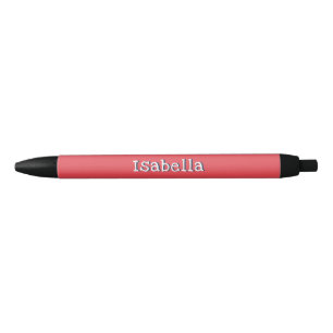 Stylo Noir Nom Personnalisé Pastèque Rouge Chic Tendance Mign