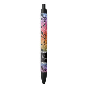 Stylo Noir Notes lumineuses nommées faites sur commande de