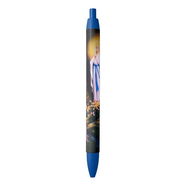 Stylo Noir Notre Dame de Lourdes (devant Vertical)