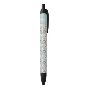 Stylo Noir Nourriture Sucrée Ours Mignons Confettis   