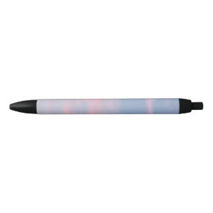 Stylo Noir Nuages roses personnalisables