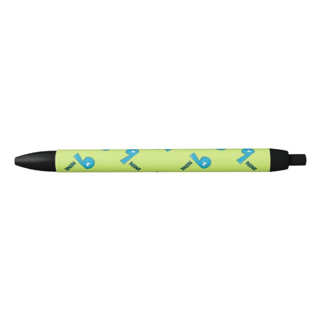 Stylo Noir Numéro neuf vert (Devant)