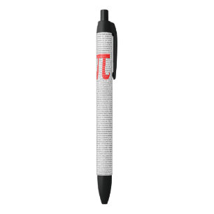 Stylo Noir Numéro rouge d'origine pi jour symbole mathématiqu