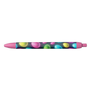 Stylo Noir Oeuf de Pâques/printemps de couleur vive/néon