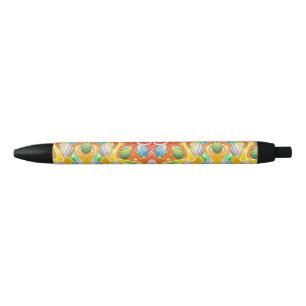 Stylo Noir Œufs de Pâques Motif Festif