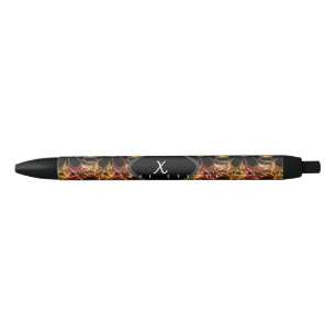 Stylo Noir Oeuvre Abstraite