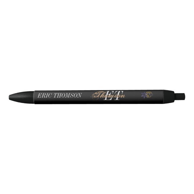 Stylo Noir OEuvre numérique Monogramme Star (Devant)