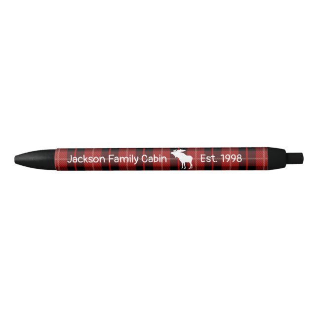 Stylo Noir Oie rouge rouge rustique  (Devant)