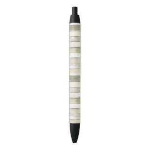 Stylo Noir Olive bio Faux Ivoire Bois Grandes Pâtes Noël
