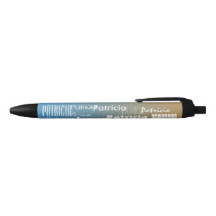 Stylo Noir Ombre bleu nommé personnalisé de coucher du soleil