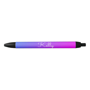 Stylo Noir Ombré bleu rose violet 4Kelly