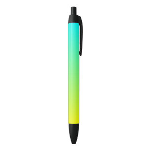 Stylo Noir ombre coloré citron jaune citron vert turquoise