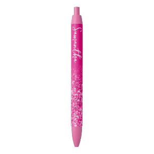 Stylo Noir Ombre Paillettes Rose Chaud Luxe