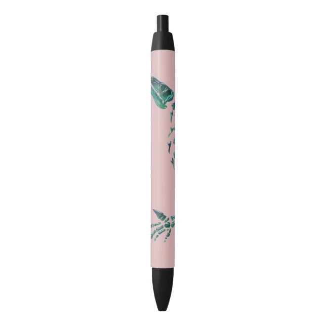 Stylo Noir Opal Iguanodon Dinosaur (devant Vertical)