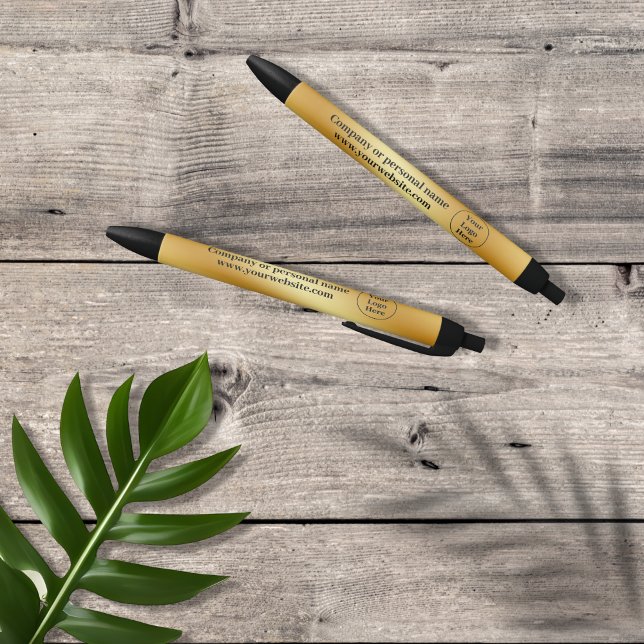 Stylo Noir Or de luxe métallique (Créateur téléchargé)