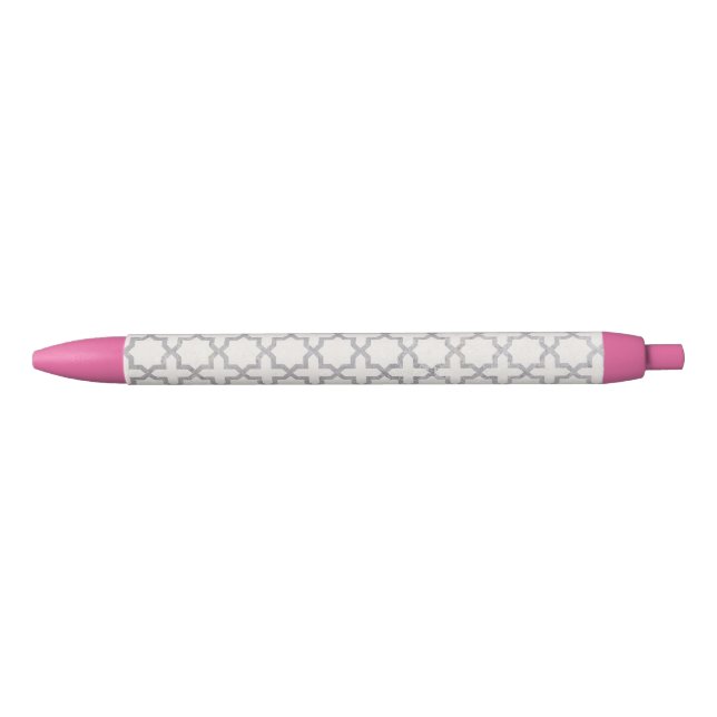 Stylo Noir Ornement arabesque élégant (Devant)
