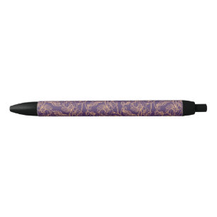 Stylo Noir Ornement feuille de raisin