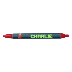 Stylo Noir OVNI Ho Père Noël alien Personnalisé