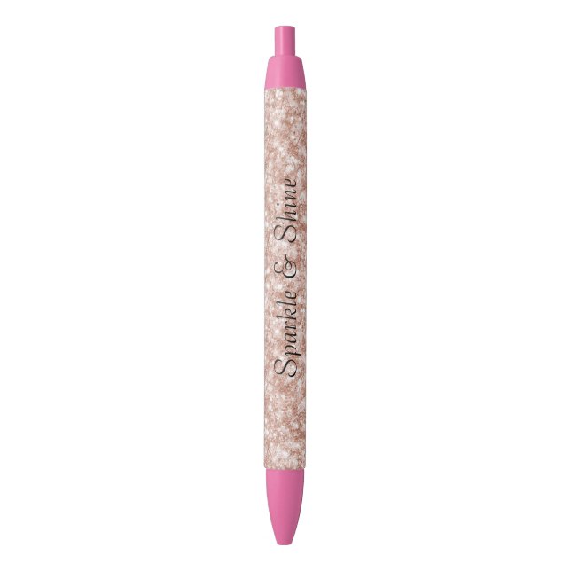 Stylo Noir Pailleté rose girly blush (devant Vertical)