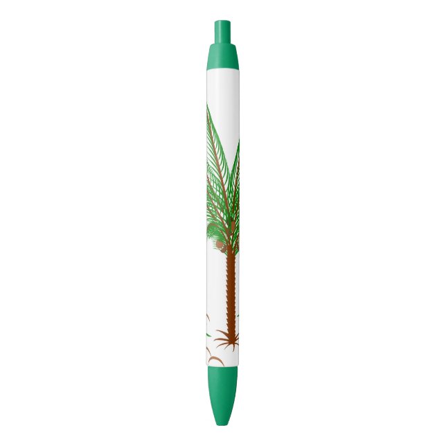 Stylo Noir Palmier tropical (devant Vertical)