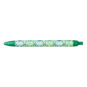 Stylo Noir Panda Bear Motif Vert Imprimer