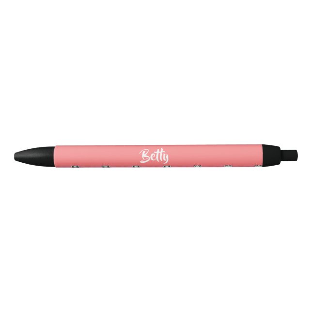 Stylo Noir Panda porte l'amour motif rose (Devant)