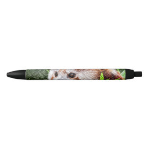 Stylo Noir panda rouge peu précis