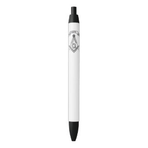 Stylo Noir Panneau franc-maçonnerie