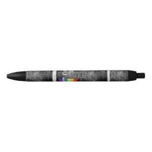 Stylo Noir Panneau urbain aux couleurs de la fierté arc-en-ci