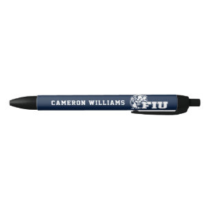 Stylo Noir Panthers de la FIU - Logo blanc