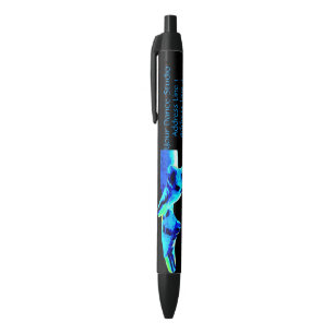 Stylo Noir Pantoufles bleues de Pointe de ballet
