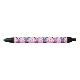 Stylo Noir Papeterie de la station des chats mignons Concepti