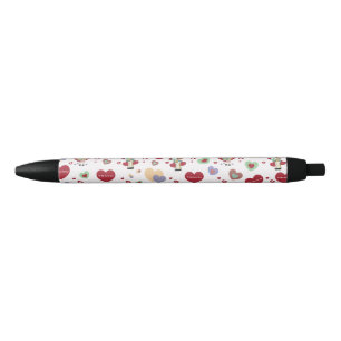 Stylo Noir Papier d'emballage de la Saint-Valentin