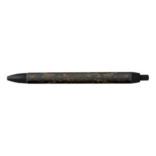 Stylo Noir Papillon en verre coloré olive