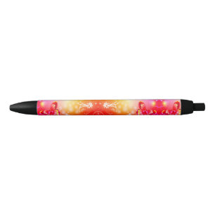 Stylo Noir Papillon rouge