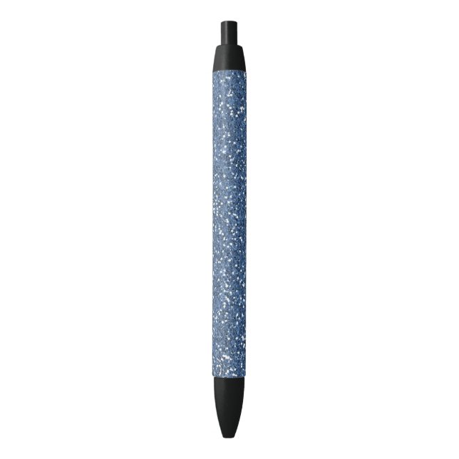 Stylo Noir Parties scintillant Blue Faux (devant Vertical)