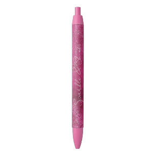 Stylo Noir Parties scintillant de glam Abstraite rose Fille