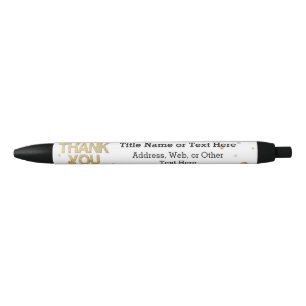 Stylo Noir Parties scintillant d'or Fond d'argent Imprimer Co