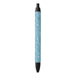 Stylo Noir Parties scintillant étincelante Aqua Faux