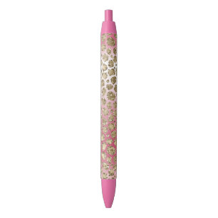 Stylo Noir Parties scintillant or rose Ombre Empreinte de lé