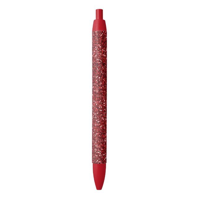 Stylo Noir Parties scintillant rouge Glitz (devant Vertical)