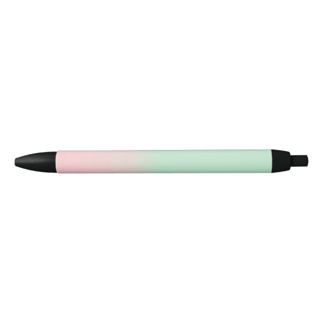Stylo Noir Pastel esthétique Muet Gradient Rose Mint Vert (Devant)