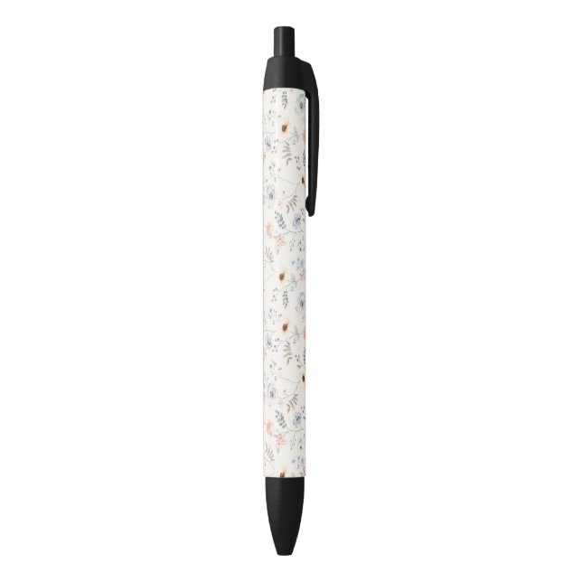 Stylo Noir Pastel Poppy Floral Garden Motif (Bas (Vertical))