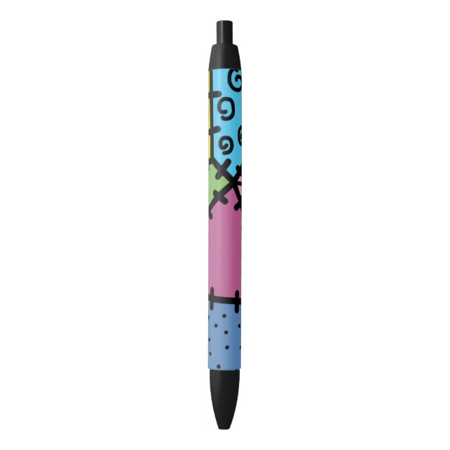 Stylo Noir Patchwork Sally Halloween (devant Vertical)