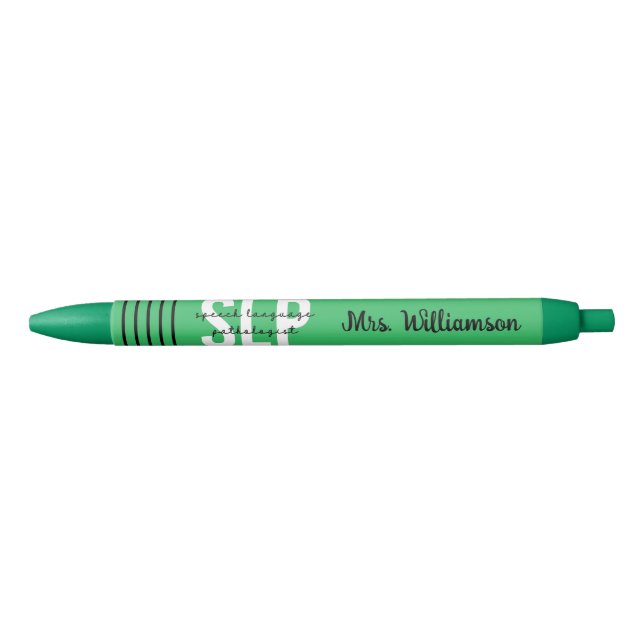 Stylo Noir Pathologiste orthophoniste sur mesure SLP (Devant)