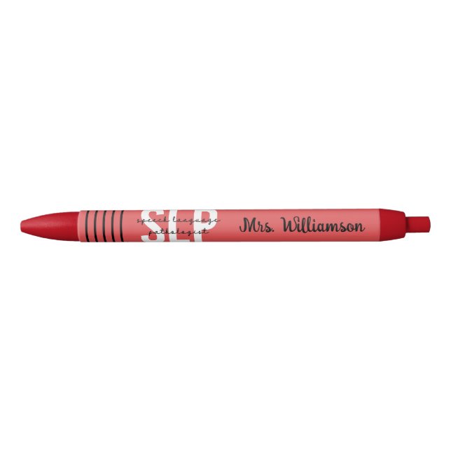 Stylo Noir Pathologiste orthophoniste sur mesure SLP (Devant)